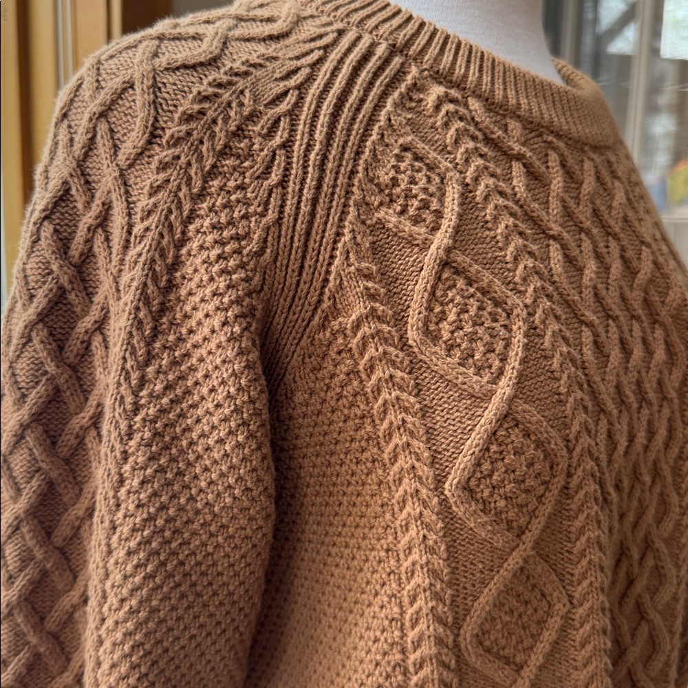 J.Crew Cable-Knit Cotton Crewneck Sweater - Picture 4 of 6